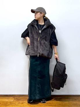 「アイテム（バングル/リストバンド）」を使った、ニッシさん（レディース・164cm・40代）の秋コーディネート