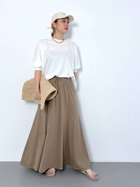 「アイテム（帽子）」を使った、ニッシさん（レディース・164cm・40代）の春コーディネート