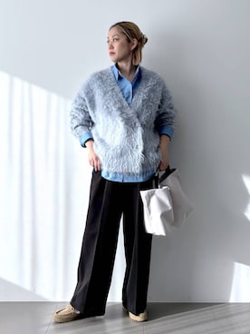 「アイテム（トートバッグ）」を使った、ニッシさん（レディース・164cm・40代）の冬コーディネート