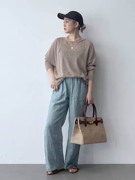 「COTTO（コトゥー）のアイテム」を使った、ニッシさん（レディース・164cm）の春コーディネート