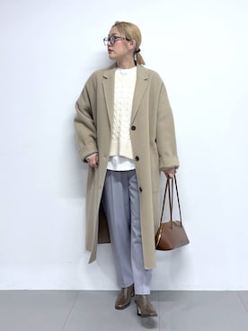 「アイテム（ヘアゴム）」を使った、ニッシさん（レディース・164cm）の秋コーディネート