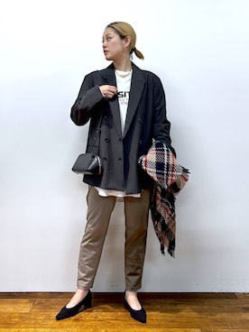 「アイテム（テーラードジャケット）」を使った、ニッシさん（レディース・164cm・40代）の秋コーディネート