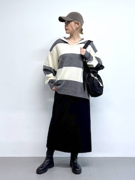 「BARNYARDSTORM（バンヤードストーム）のBARNYARDSTORM / ハイブリッドストレッチブーツ（ブーツ）」を使った、ニッシさん（レディース・164cm）の秋コーディネート