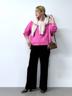 「BARNYARDSTORM（バンヤードストーム）のBARNYARDSTORM / ウォームストレッチチノパンツ / マシンウォッシャブル（チノパンツ）」を使った、ニッシさん（レディース・164cm）の秋コーディネート