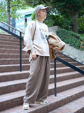 「アイテム（ピーコート）」を使った、ニッシさん（レディース・164cm）の秋コーディネート