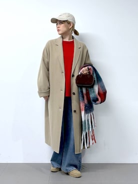 「アイテム（チェスターコート）」を使った、ニッシさん（レディース・164cm・40代）の秋コーディネート