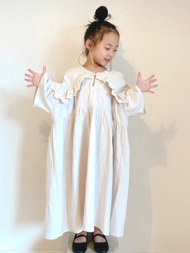 「アイテム（ワンピース/ドレス）」を使った、utasoraさん（キッズ・110cm）の夏コーディネート