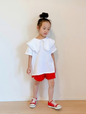 「Caldia（カルディア）のアイテム」を使った、utasoraさん（キッズ・110cm）の夏コーディネート