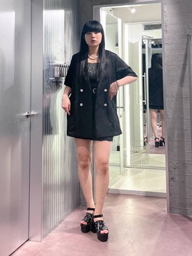 「ロングヘア」｜「アイテム（サンダル）」を使った、moeさん（レディース・168cm）の春コーディネート