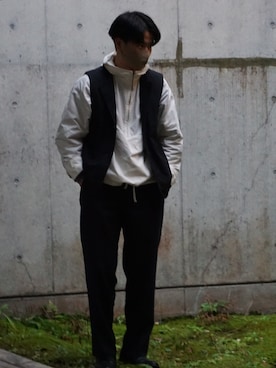 「confect（コンフォクト）のアイテム」を使った、reeさん（メンズ・175cm）の秋コーディネート