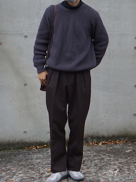 「Graphpaper（グラフペーパー）のアイテム（スニーカー）」を使った、reeさん（メンズ・175cm）の秋コーディネート