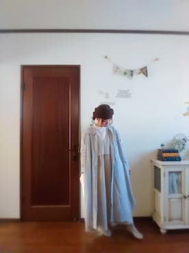 「いつもありがとうございます」｜「アイテム（シャツワンピース）」を使った、mek0さん（レディース・151cm）の冬コーディネート