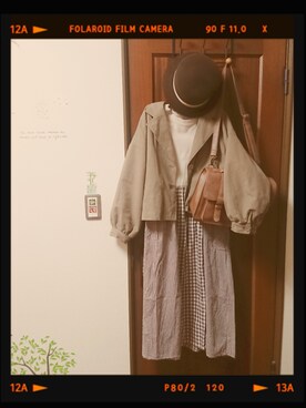 「いつもありがとうございます」｜「アイテム（その他アウター）」を使った、mek0さん（レディース・151cm）の秋コーディネート