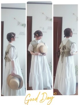 「いつもありがとうございます」｜「アイテム（シャツワンピース）」を使った、mek0さん（レディース・151cm）の春コーディネート