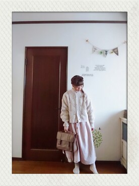 「Samansa Mos2（サマンサ モスモス）のアイテム（ピアス（両耳用））」を使った、mek0さん（レディース・151cm）の冬コーディネート