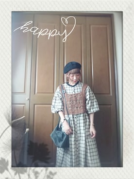 「いつもありがとうございます」｜「アイテム（ハンチング/ベレー帽）」を使った、mek0さん（レディース・151cm）の夏コーディネート