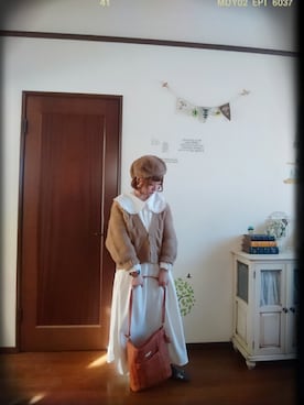 「いつもありがとうございます」｜「アイテム（シャツワンピース）」を使った、mek0さん（レディース・151cm）の冬コーディネート