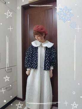 「いつもありがとうございます」｜「アイテム（ハンチング/ベレー帽）」を使った、mek0さん（レディース・151cm）の秋コーディネート