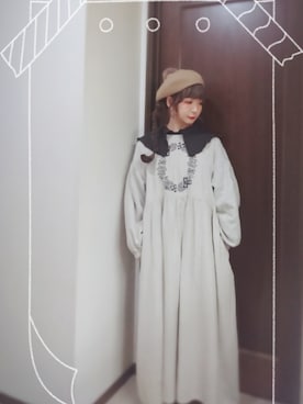 「いつもありがとうございます」｜「アイテム（ハンチング/ベレー帽）」を使った、mek0さん（レディース・151cm）の秋コーディネート