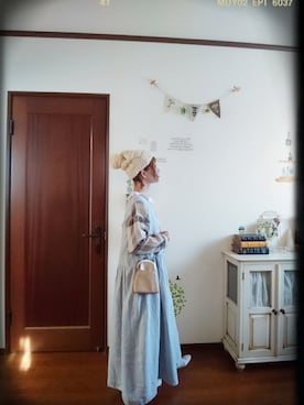「いつもありがとうございます」｜「アイテム（ジャンパースカート）」を使った、mek0さん（レディース・151cm）の秋コーディネート