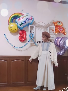 「Bleu Bleuet（ブルーブルーエ）のアイテム（ハンチング/ベレー帽）」を使った、mek0さん（レディース・151cm）の秋コーディネート