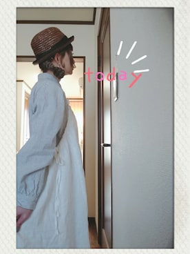 「いつもありがとうございます」｜「アイテム（シャツワンピース）」を使った、mek0さん（レディース・151cm）の冬コーディネート