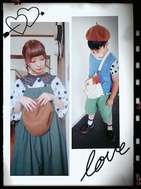 「いつもありがとうございます」｜「アイテム（ハンチング/ベレー帽）」を使った、mek0さん（レディース・151cm）の秋コーディネート