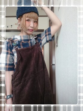 「いつもありがとうございます」｜「アイテム（ニットキャップ/ビーニー）」を使った、mek0さん（レディース・151cm）の秋コーディネート