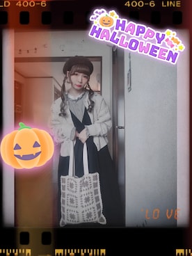 「いつもありがとうございます」｜「アイテム（ジャンパースカート）」を使った、mek0さん（レディース・151cm）の秋コーディネート