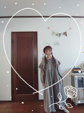 「いつもありがとうございます」｜「アイテム（ハンチング/ベレー帽）」を使った、mek0さん（レディース・151cm）の秋コーディネート