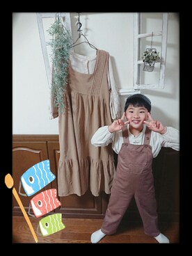 「いつもありがとうございます」｜「アイテム（オールインワン・サロペット）」を使った、mek0さん（レディース・151cm）の春コーディネート