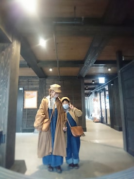 「coen（コーエン）のアイテム（オールインワン・サロペット）」を使った、mek0さん（レディース・151cm）の春コーディネート
