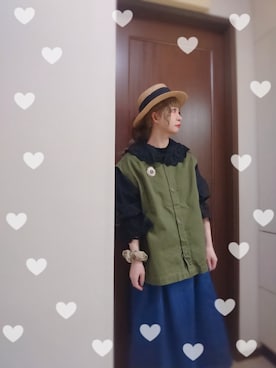 「いつもありがとうございます」｜「アイテム（ジャンパースカート）」を使った、mek0さん（レディース・151cm）の春コーディネート