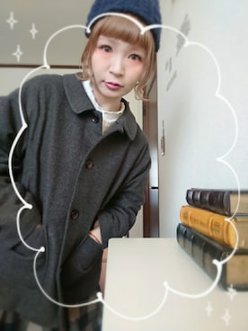 「いつもありがとうございます」｜「アイテム（その他アウター）」を使った、mek0さん（レディース・151cm）の冬コーディネート