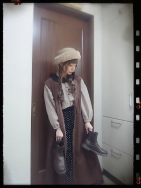 「いつもありがとうございます」｜「アイテム（ジャンパースカート）」を使った、mek0さん（レディース・151cm）の秋コーディネート