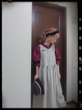 「いつもありがとうございます」｜「アイテム（帽子）」を使った、mek0さん（レディース・151cm）の夏コーディネート