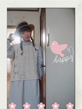 「いつもありがとうございます」｜「アイテム（シャツワンピース）」を使った、mek0さん（レディース・151cm）の春コーディネート