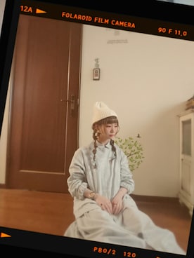 「いつもありがとうございます」｜「アイテム（ニットキャップ/ビーニー）」を使った、mek0さん（レディース・151cm）の春コーディネート