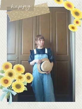 「いつもありがとうございます」｜「アイテム（サロペット/オーバーオール）」を使った、mek0さん（レディース・151cm）の夏コーディネート