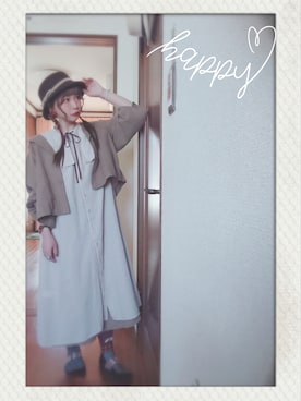 「いつもありがとうございます」｜「アイテム（その他アウター）」を使った、mek0さん（レディース・151cm）の秋コーディネート