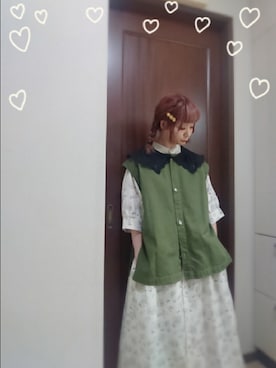 「アイテム（付け襟）」を使った、mek0さん（レディース・151cm）の春コーディネート