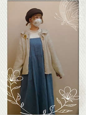 「いつもありがとうございます」｜「アイテム（ジャンパースカート）」を使った、mek0さん（レディース・151cm）の秋コーディネート