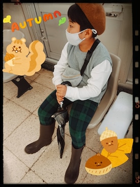 「いつもありがとうございます」｜「アイテム（ハンチング/ベレー帽）」を使った、mek0さん（レディース・151cm）の秋コーディネート