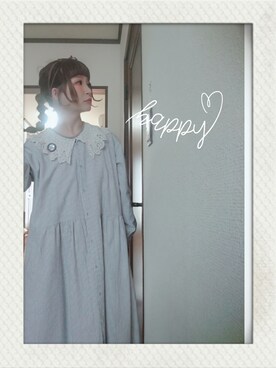 「いつもありがとうございます」｜「アイテム（シャツワンピース）」を使った、mek0さん（レディース・151cm）の冬コーディネート