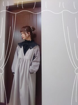 「いつもありがとうございます」｜「アイテム（ジャンパースカート）」を使った、mek0さん（レディース・151cm）の冬コーディネート