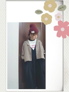 「いつもありがとうございます」｜「アイテム（ジャンパースカート）」を使った、mek0さん（レディース・151cm）の秋コーディネート