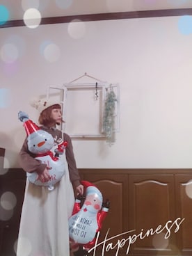 「いつもありがとうございます」｜「アイテム（ニットキャップ/ビーニー）」を使った、mek0さん（レディース・151cm）の冬コーディネート