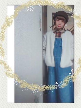 「いつもありがとうございます」｜「アイテム（ジャンパースカート）」を使った、mek0さん（レディース・151cm）の冬コーディネート