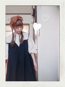 「いつもありがとうございます」｜「アイテム（ジャンパースカート）」を使った、mek0さん（レディース・151cm）の秋コーディネート