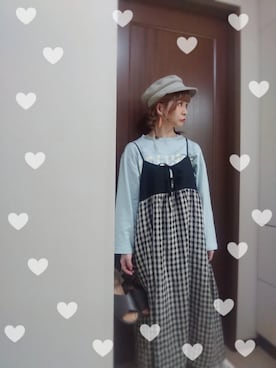 「春服デビュー宣言」｜「アイテム（キャスケット）」を使った、mek0さん（レディース・151cm）の春コーディネート